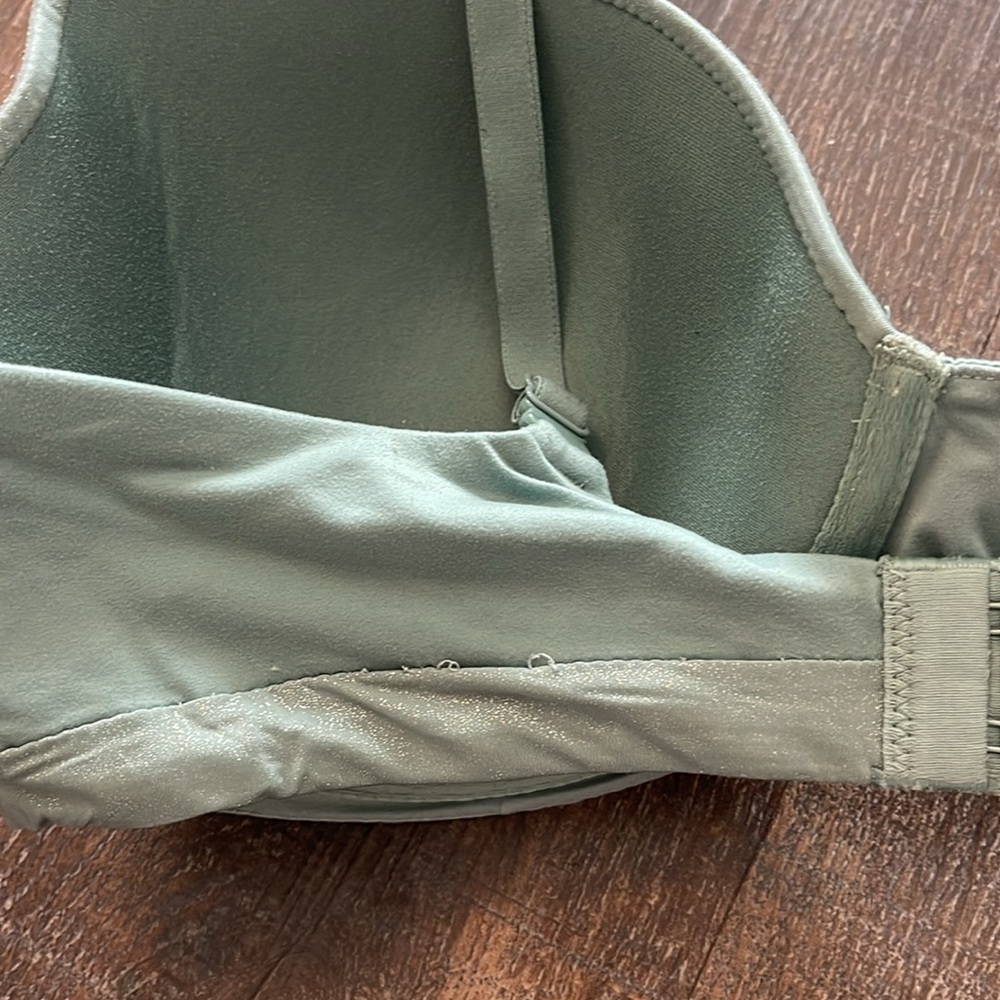 Victoria’s secret Bra 34DD Green Blue Lined Demi Style - Picture 4 of 8